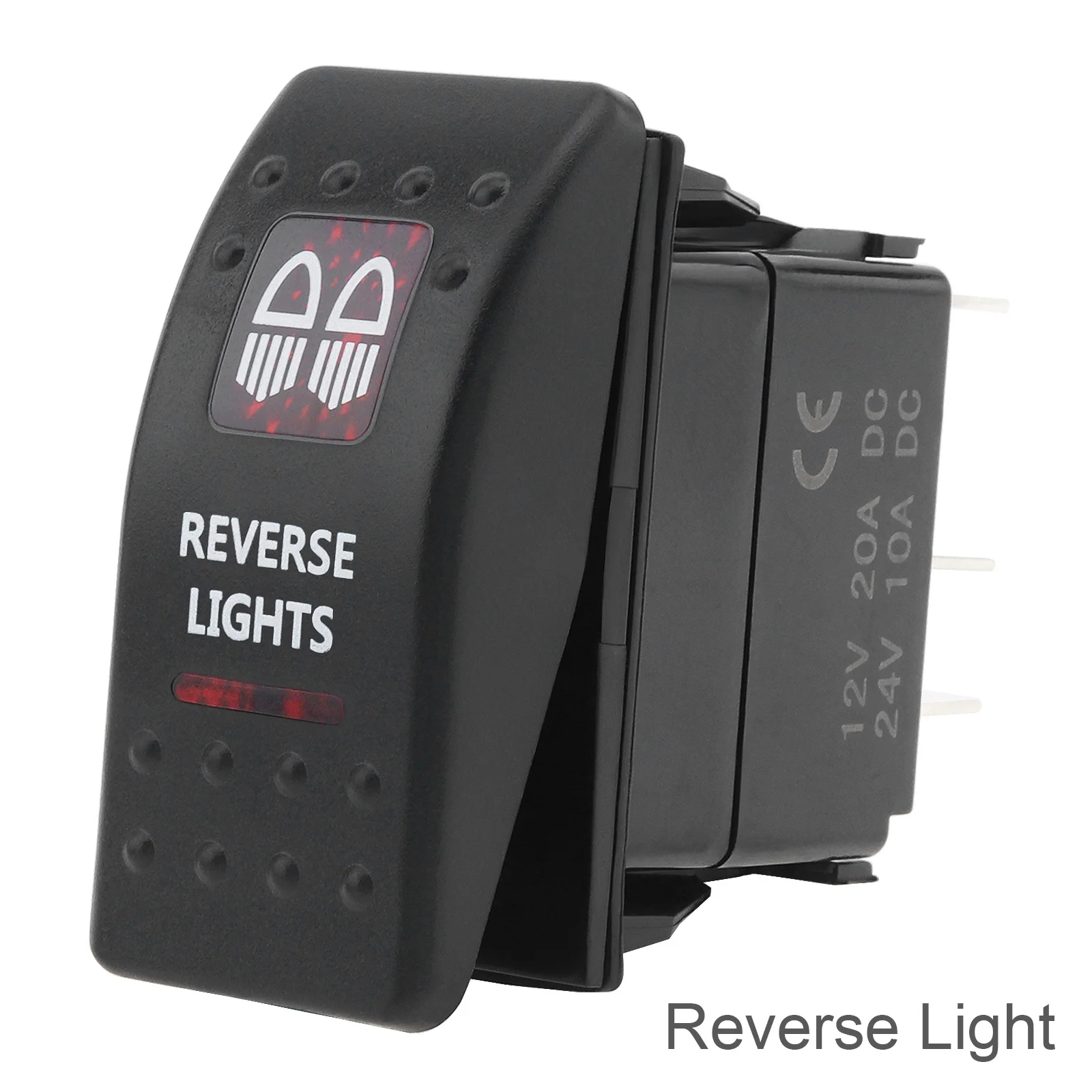 1 шт., водонепроницаемый универсальный 20А, 5-контактный морской переключатель SPST, автомобильный переключатель включения-выключения, фонарь для лодки и грузовика с двойной светодиодной подсветкой