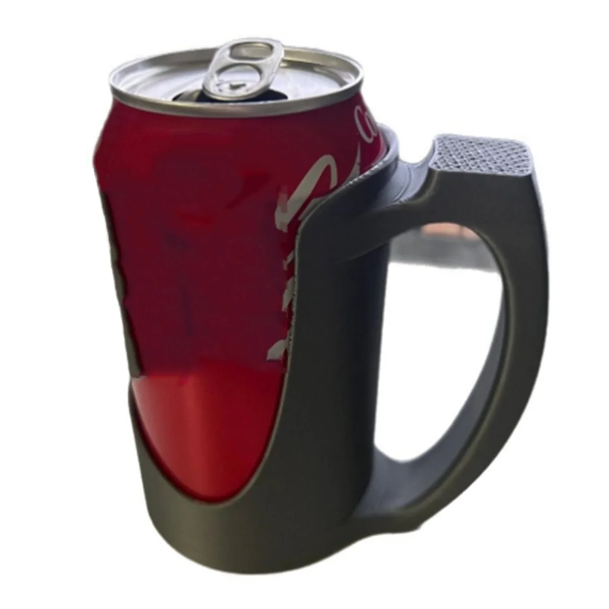 Фото ABNJ 12Oz Тонкий держатель для банки с ручкой с 3D-печатью Многоразовый держатель для банки с газировкой Универсальный держатель для напитков для газированных напитков №2