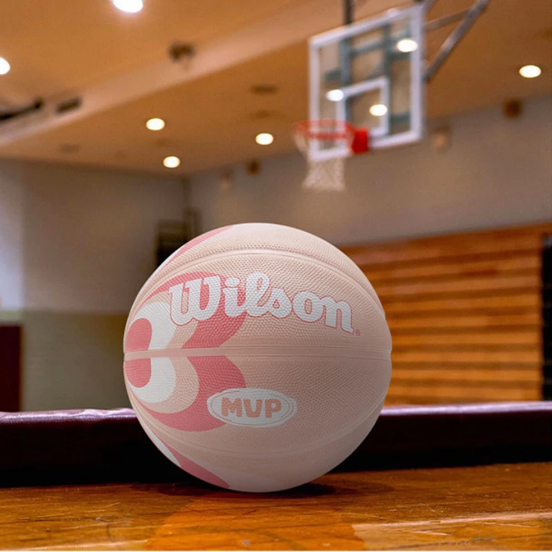 Wilson MVP Pink Swirl Heart-Shaped Basketball High quality foamed Rubber Indoor Outdoor Basketball Match Training Ball Size 7