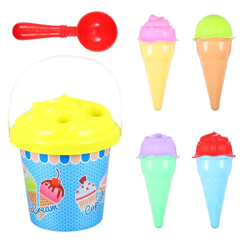 

11pcs/set Outdoor Sand Beach Toys Kids Funny Ice Cream Mold Beach Bucket Toys