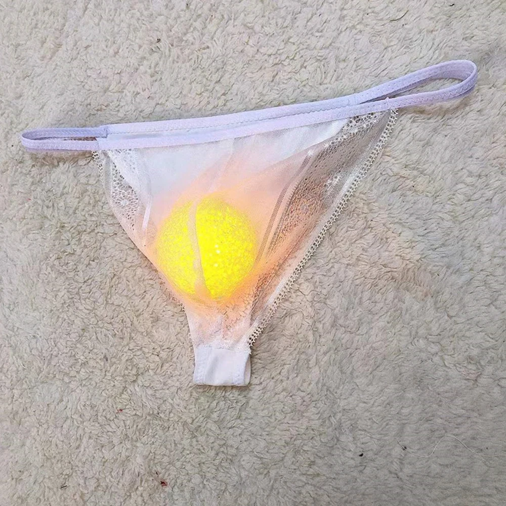 Мужские сексуальные трусы кружевные Прозрачное нижнее белье с карманом стринги