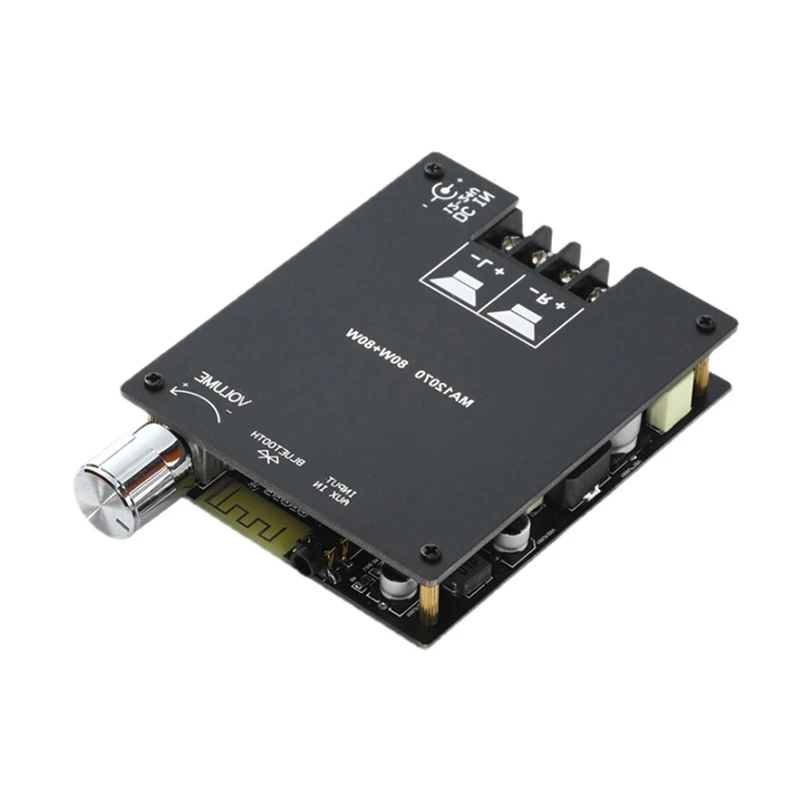 

Плата цифрового усилителя MA12070P, Bluetooth 5,0, 2,0 стерео усилитель звука, 80Wx2 усилитель динамика, домашний усилитель звука