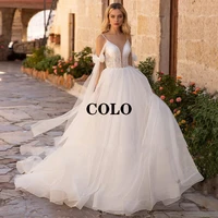 princess boho sleeveles beach wedding dress bow tulle glitter corset vintage bridal dresses backless wedding gowns women couture