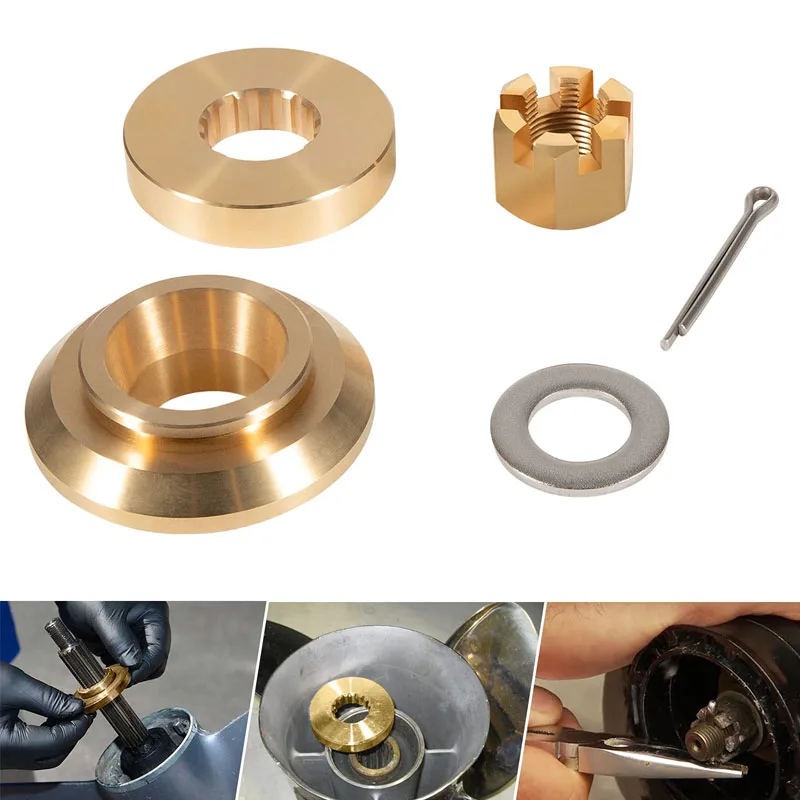 

Propeller Installation Hardware Kits For Yamaha 150-300 HP Outboard Motos, Thrust Washer/Spacer/Washer/Nut/Cotter Pin Included