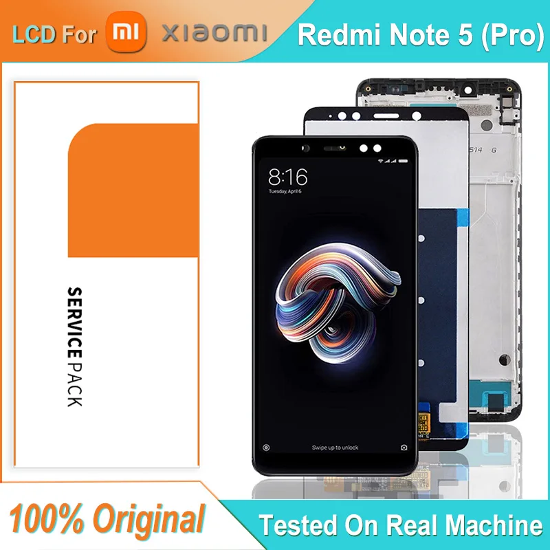 Оригинальный ЖК-дисплей 5,5 дюйма для XIAOMI Redmi Note 5, ЖК-дисплей с сенсорным экраном и дигитайзером в сборе для Redmi Note 5, ЖК-дисплей для Redmi MEI7S,MEI7, ЖК-дисплей