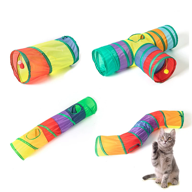 

Portable Pet Cat Toys Cats Tunnel Foldable Interactive Fun Toy Tunnel Bored for Puppy Kitten Rabbit Small Pets Pat Accessories