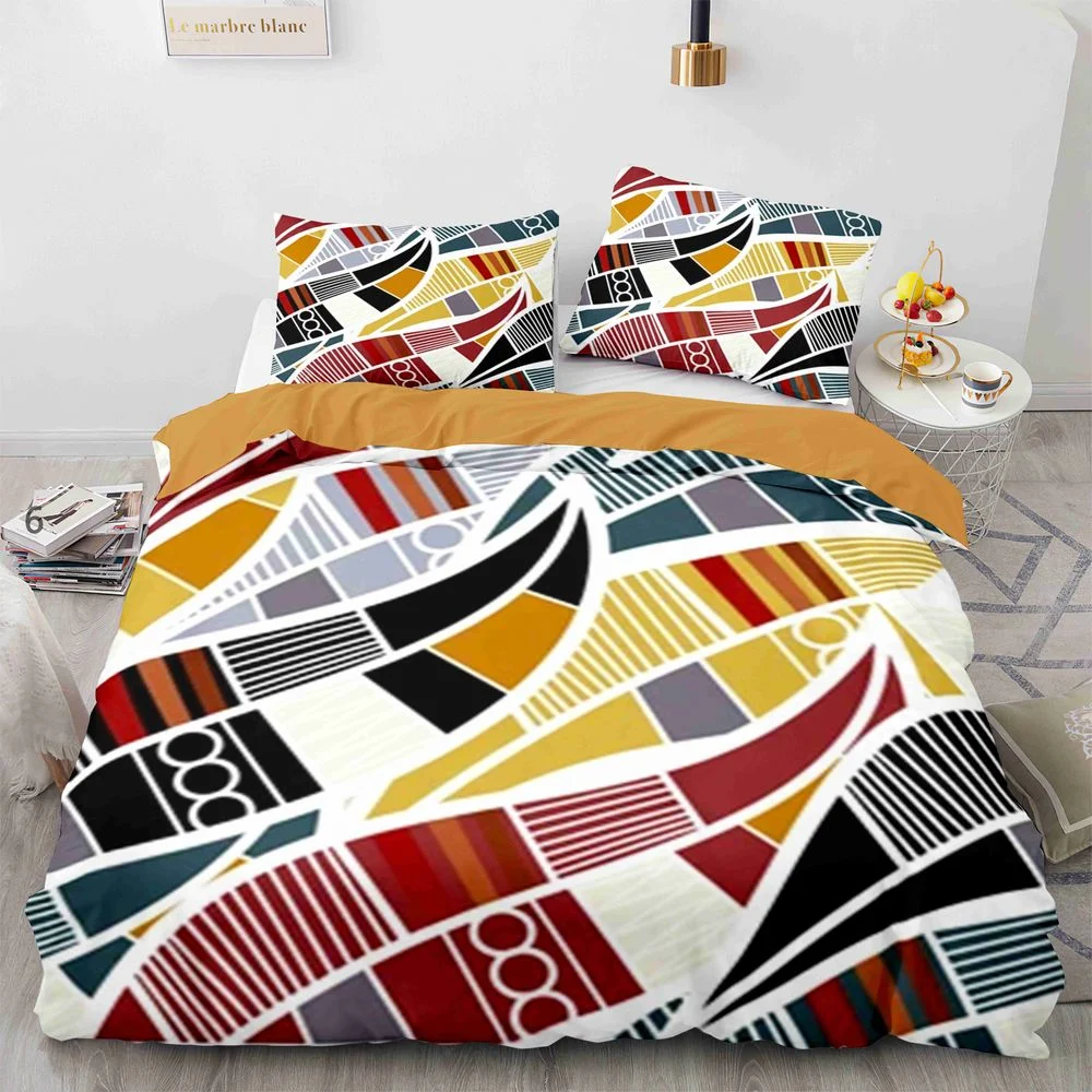 

Colour Fabric Style Pattern Bedding Set Quilt Cover Home Bedroom Decor Queen King Size Duvet Cover Set Pillowcase Bedding Set