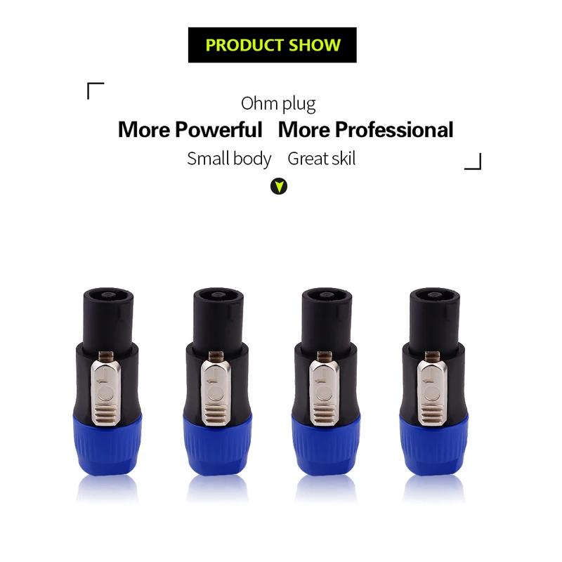 YYTCG Бесплатная доставка 20 шт./лот 4-контактный кабельный разъем для колонки штекер