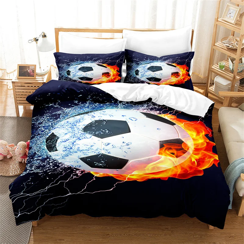 

Football, Tennis Bedding Set for Bedroom Soft Bedspreads for Bed Home Comefortable Duvet Cover Quilt Cover and Pillowcase
