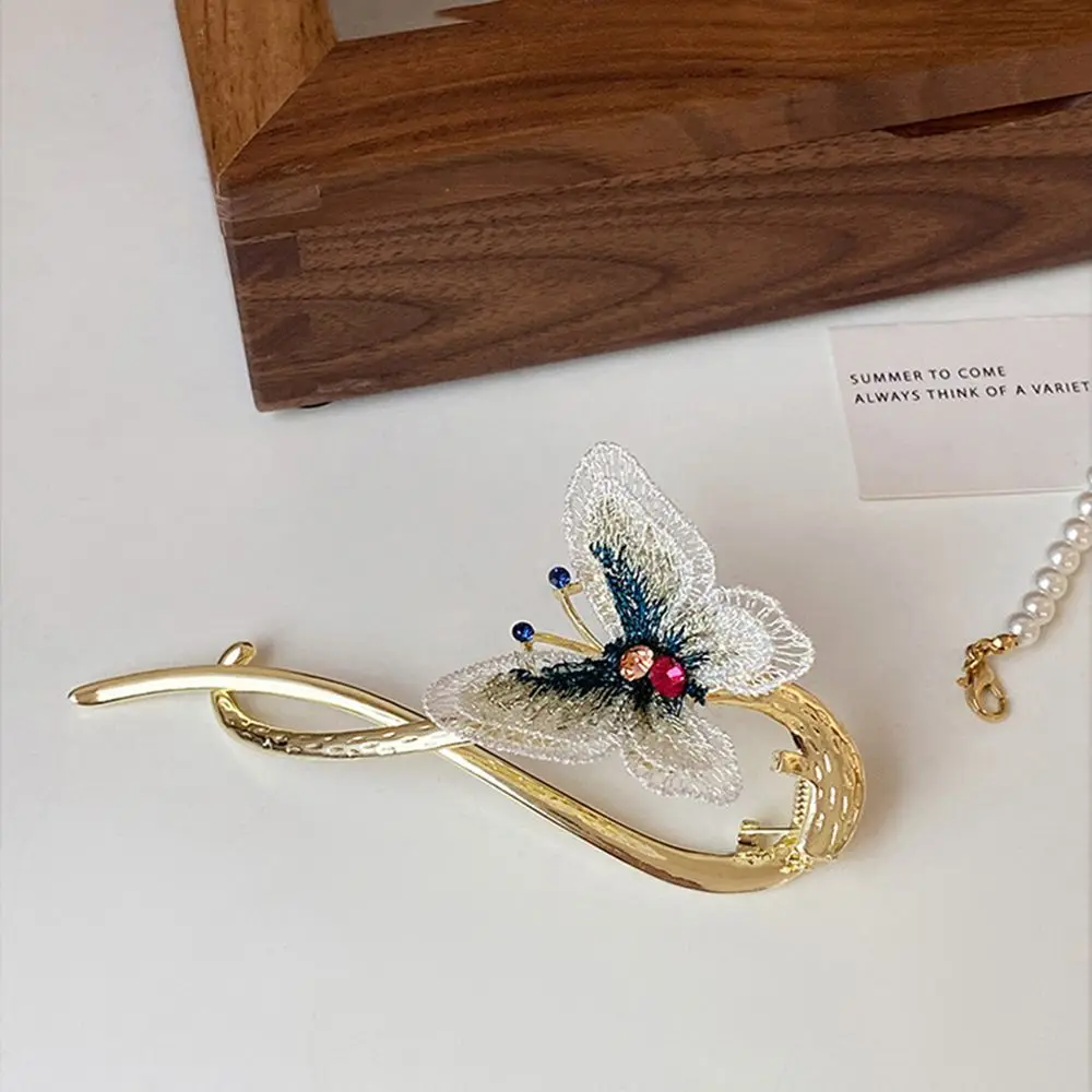 

Korean Butterfly Curved Hairpin for Women Frog Buckle Hairclip One Word Clip Simple Hair Clip Elegant Headwear Hair Accessories