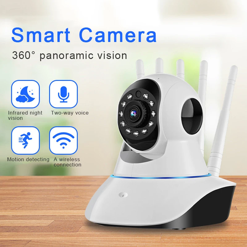 

WIFI IP Camera Indoor Two-way Audio Surveillance Infrared Night Vision App Remote Control Pet Kid Detection Home Camera