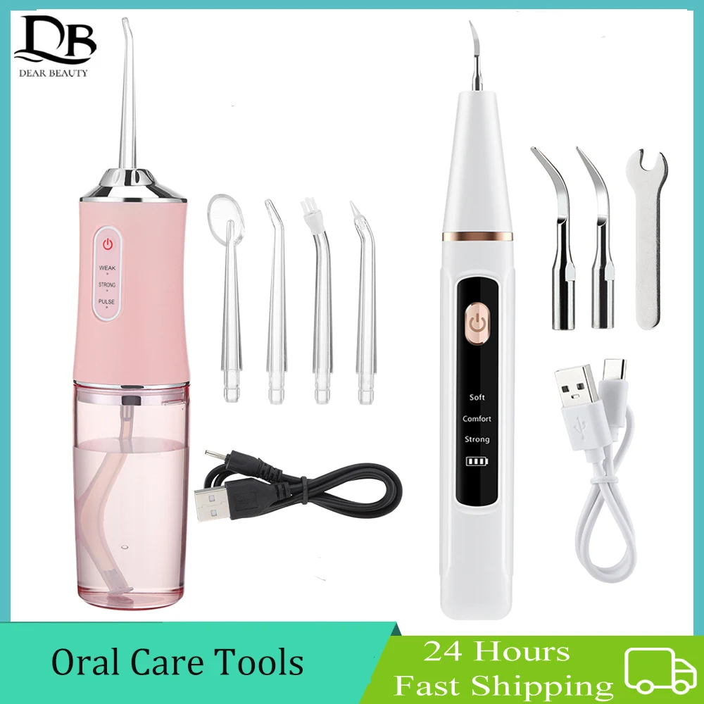 

Oral Irrigator Dental Water Flosser USB Water Jet Ultrasonic Dental Scaler Cleaner Electric Toothbrush Teeth Whitening Oral Care