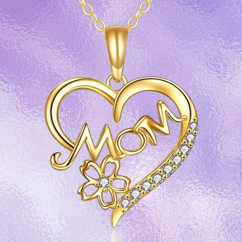 Модное ожерелье с подвеской в виде сердца для мамы рождественские украшения на