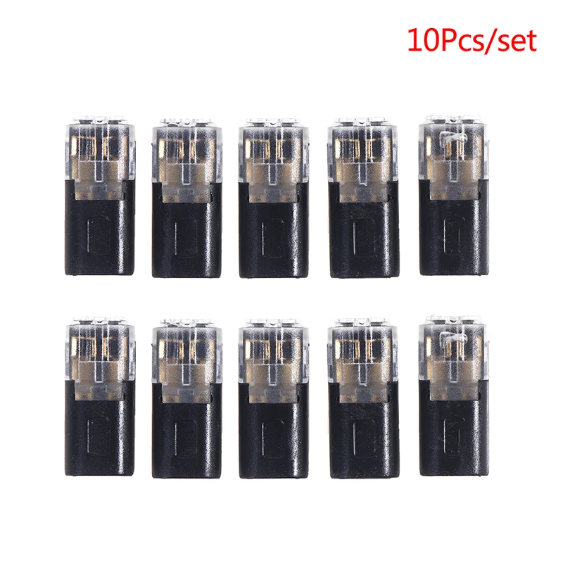 

10PC 2pin Pluggable Wire Connector Quick Splice Electrical Cable Crimp Terminals for Wiring 22-18AWG LED Car Connectors