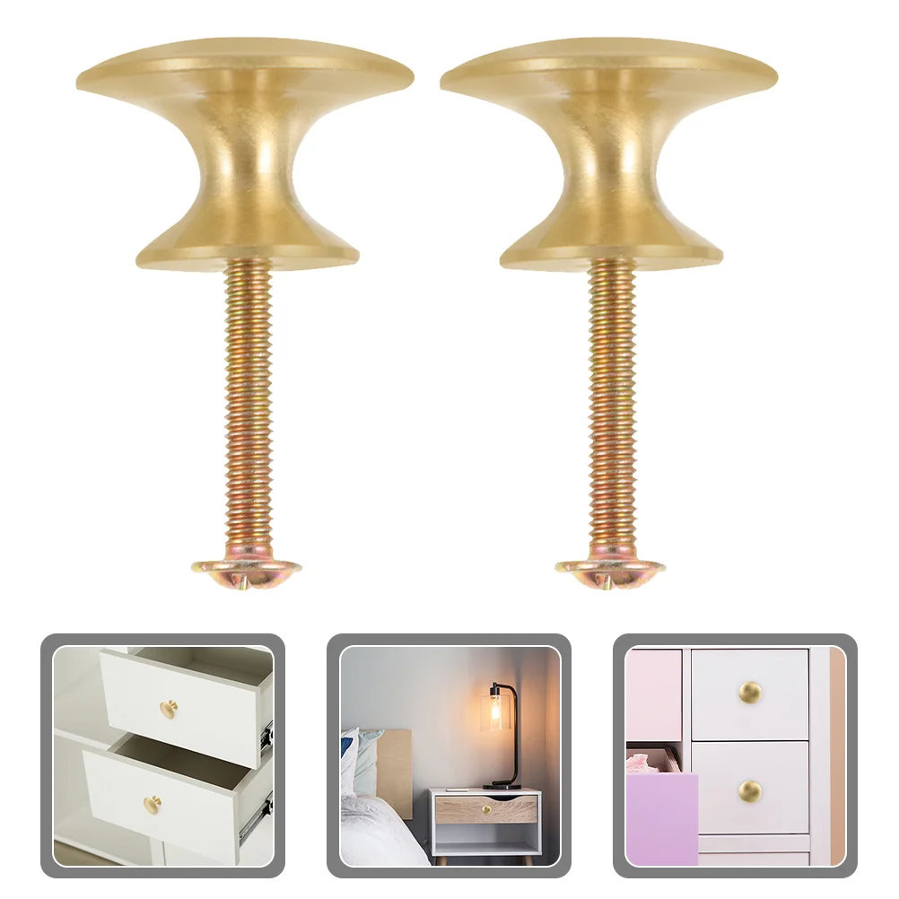 

2pcs Exquisite Copper Round Kitchen Cupboard Knob Household Cabinet Doorknob
