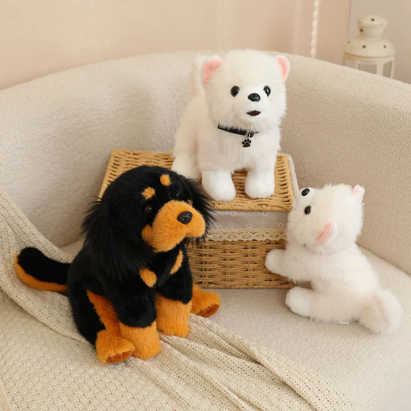 Очаровательная плюшевая игрушка Тибетский мастиф, белая пушистая кукла-померанский шпиц с милыми мордочками, кавайные плюшевые игрушки, мягкий декор для дома (art.: 3920dbd323699) - 3920dbd323699
