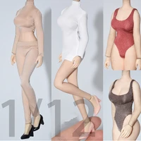 112 female sexy tight bikini bodysuit anti stain underwear set short shirt and pants set slim dress model for 6inch figure