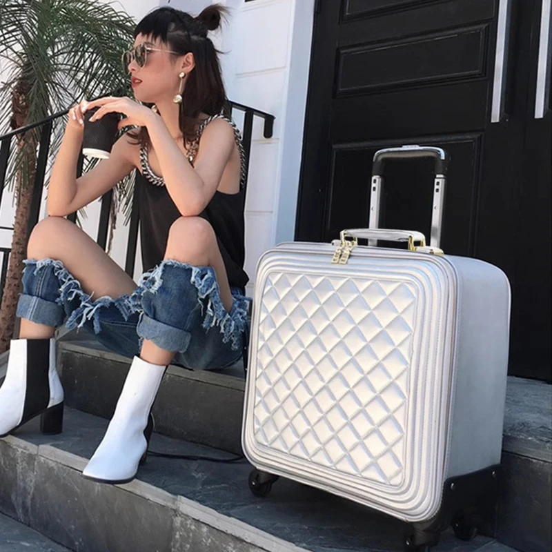 Высококачественный кожаный чехол чемоданов-тележек с корпусом 16 &quot18&quot чемодан