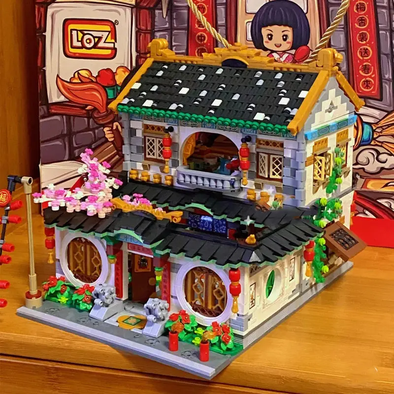 Конструктор Loz New Year's Union House сборная модель 3D-пазл конструкция в виде пекинга