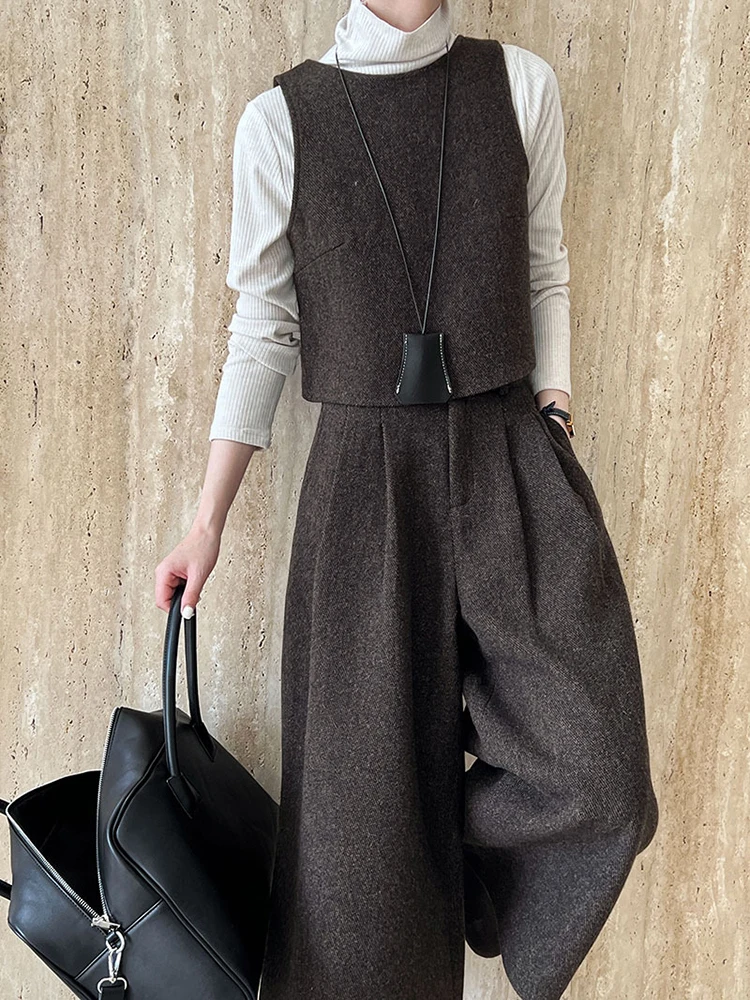 LANMREM Высококачественный комплект из двух предметов жилет с круглым вырезом +