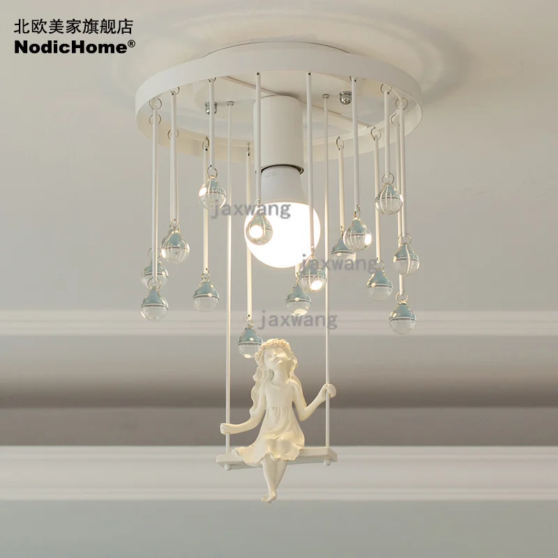 Нордическая потолочная лампа для спальни и столовой Plafondlamp Modern Iron Decor Loft Lamp Childrens Lustre Suspension.