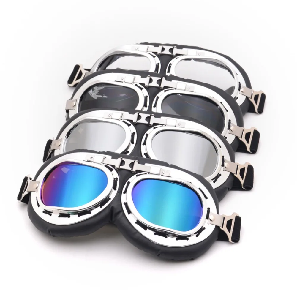 

Retro Motorcycle Goggles Glasses Motorbike Pilot Steampunk Vintage ATV Biker Scooter Cruiser Jet Helmet Cycling Ski Sunglasses