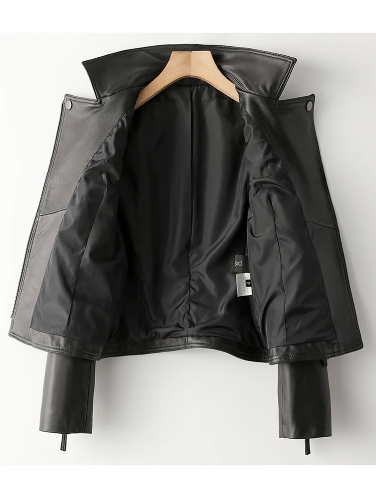 SEDUTMO Winter Faux Leather Jacket Women Biker Motorcycle Oversize Punk Coat Autumn Streetwear Casual Black Outerwear ED1907