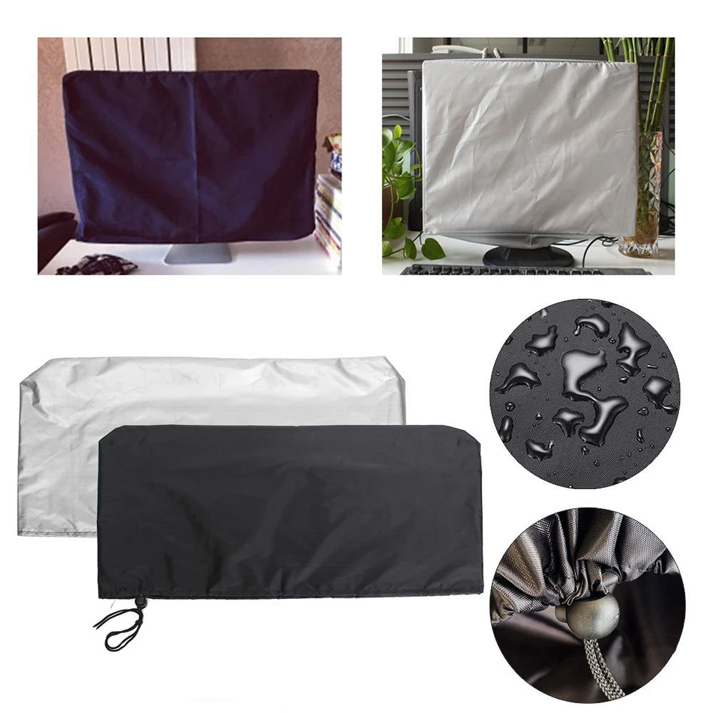 Tablet Computer Monitor Cover Home PC LCD TV Dust Waterproof Protective Polyester Tape Drawstring 21 24 28 34 Inch |