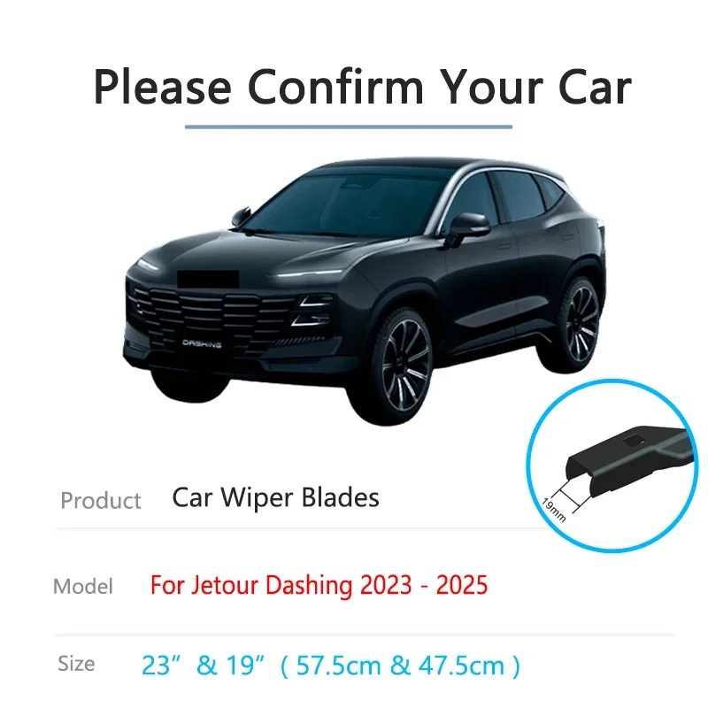 Фото Для Jetour Dashing SUV 2023 2024 2025 передние и задние щетки стеклоочистителя, щетки для замены окон, чистка автозапчастей, аксессуары №2