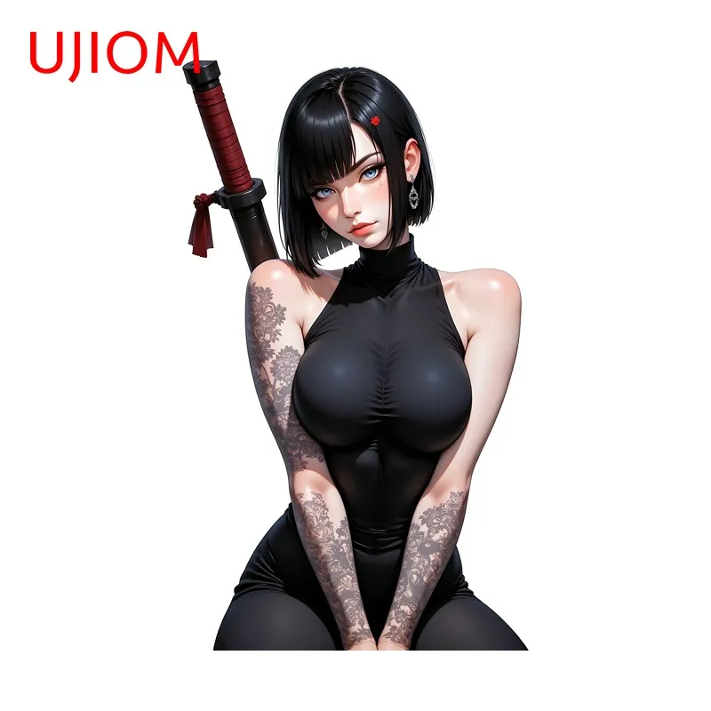 

UJIOM крутые татуировки самурай девушка стикер на стену модные интересные художественные привлекательные граффити наклейка обои домашний декор