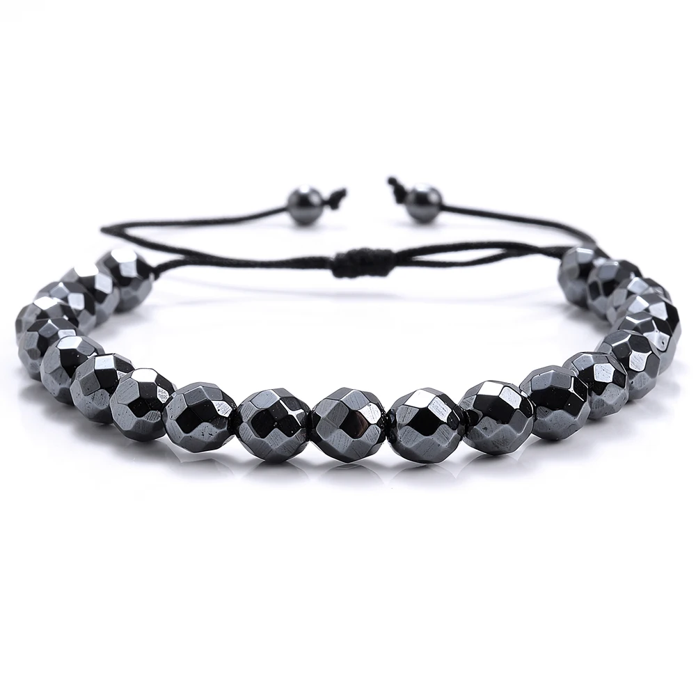 Новые модные черные гематитовые браслеты в форме стрелы эффективный мужской