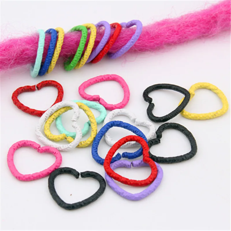 

10 шт./набор, кольца для волос в форме сердца