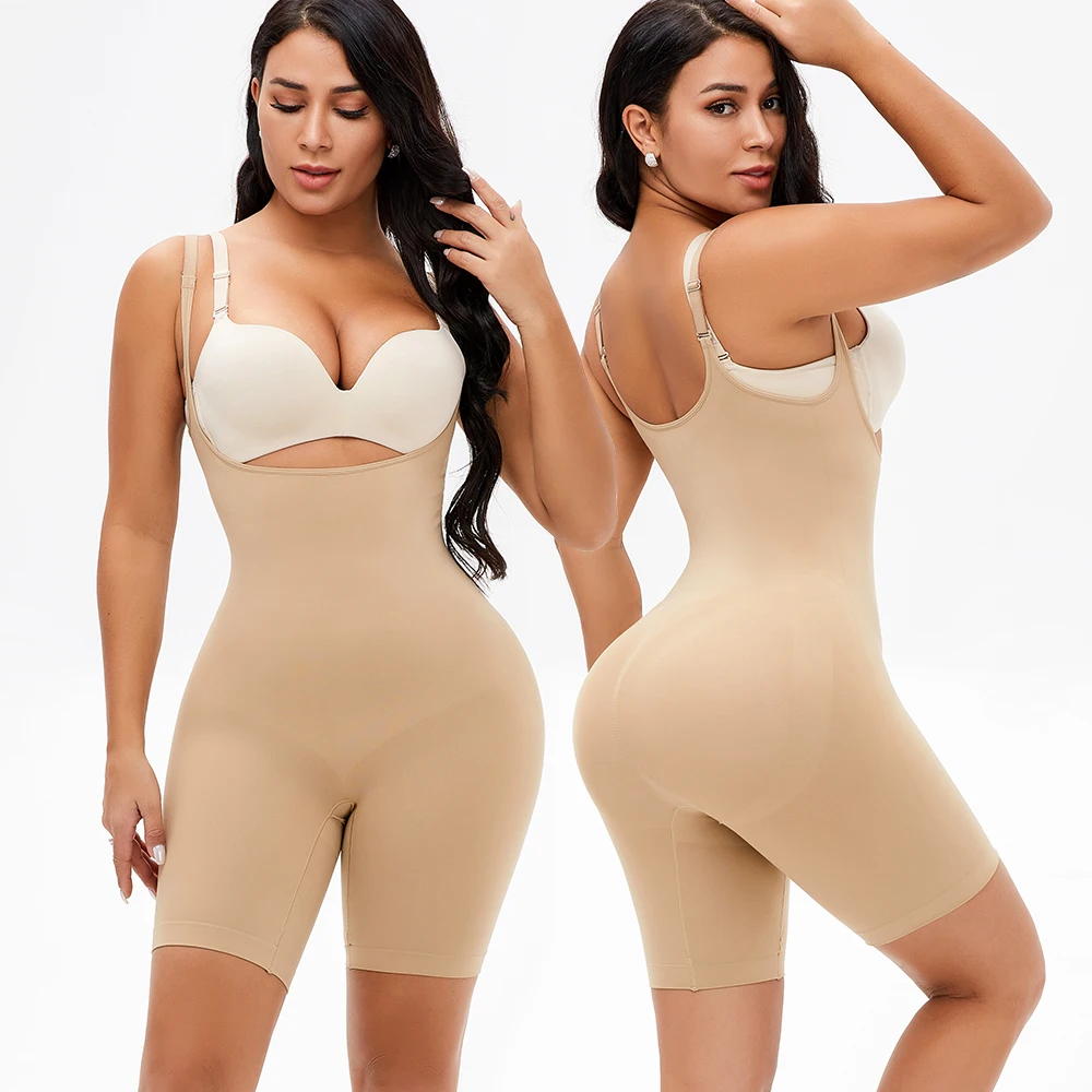 

Women Shapewear Seamless Body Shaping Bodysuit Shapers Beauty Waist Reinforcement Abdomen Open Crotch Hip Raising Jumpsuit