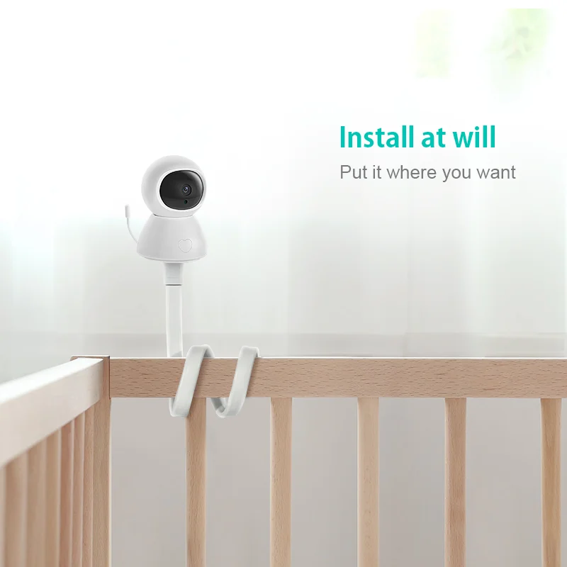 

Camera punch-free bracket multi-function crib winding Bracket For Baby Monitor Mount on Bed Cradle Adjustable Long Arm