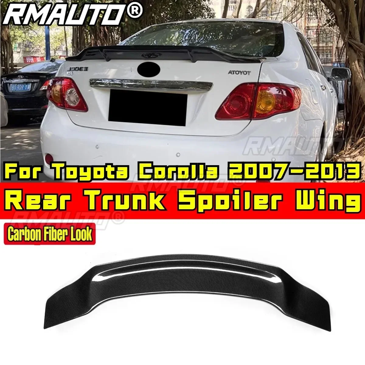Corolla Spoiler Wing Rear Roof For Toyota 2007-2013 Body Kit Car Accessories