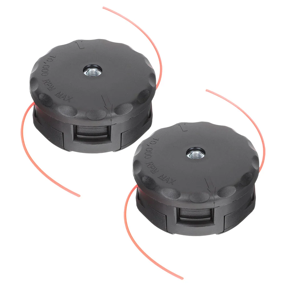 

2 Pcs Grass Head Lawn Mowers Small Automatic Trimmer Round Plastic Garden Edging