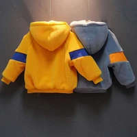 boys hoodies sweatshirts cotton%c2%a0tops 2022 retro warm thicken plus velvet winter autumn toddler pullover babys kids childrens c