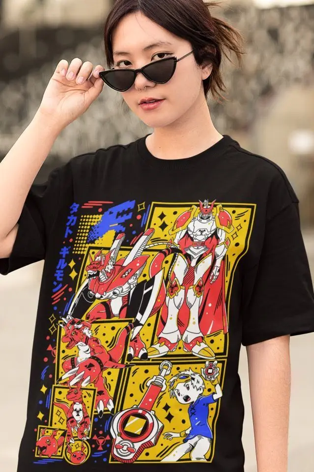 Агумон Приключения футболка Veemon Digimon Omnimon аниме подарок одежда