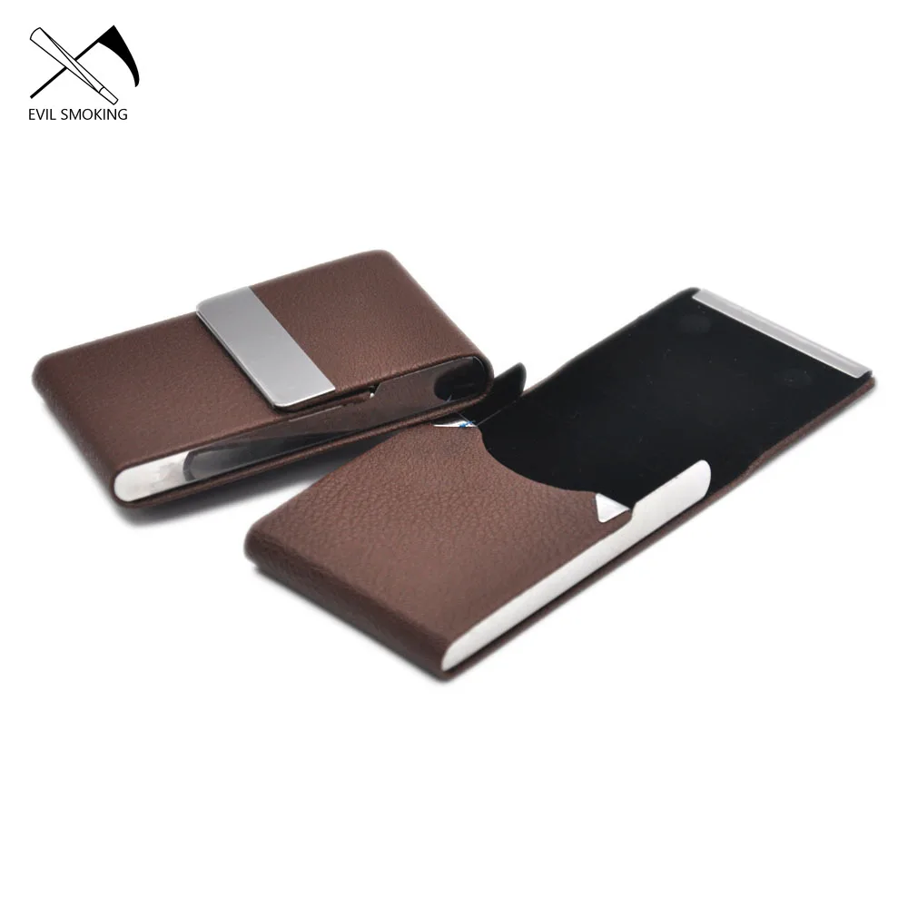 

EVIL SMOKING Portable High Quality Classic Fashion PU Metal Tobacco Vanilla Coin Cigarette Case Smoking Accessories V