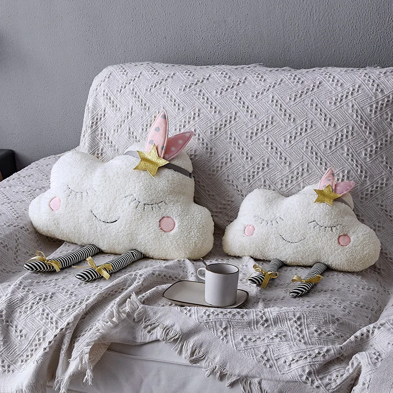 

Новое поступление, милая плюшевая подушка в виде облака, мягкая декоративная подушка для девочек с рисунком из мультфильма, подарок для дет...