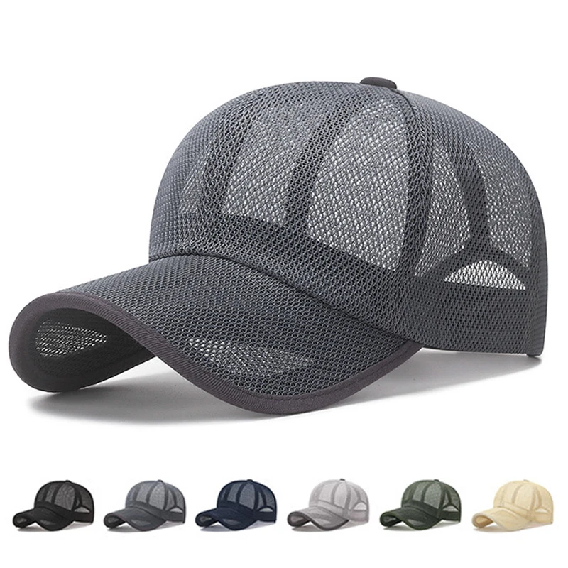 

Summer Mesh Baseball Cap Outdoor Sun Protect Hat Caps For Men Women Quick Dry Trucker Mesh Hat Adjustable Sports Caps