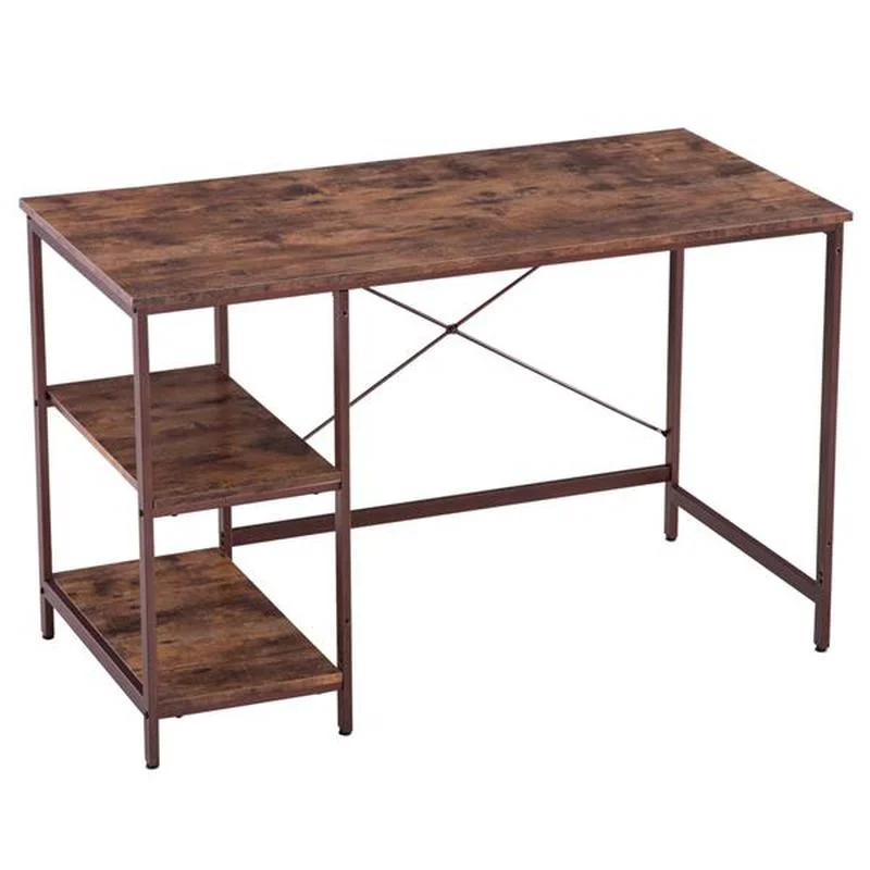 

(120 X 60 X 75cm) Industrial Style Three Layers Table Black Walnut Color