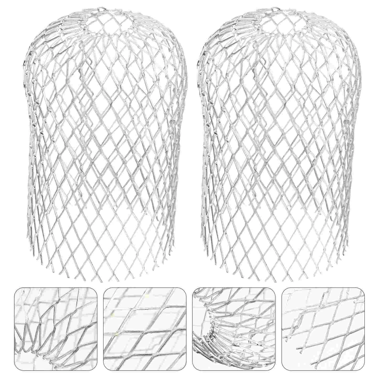 

2 Pcs Protective Net Expandable Gutter Filter Downspout Protection Strainer Leaf Safety Mask Aluminum Sieve