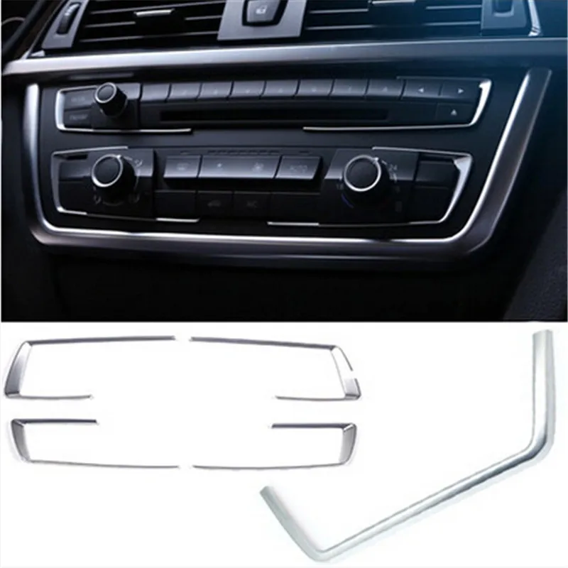 

Cotochsun Car Pearl Chrome Control Panel Decoration Trim Cover Case for BMW 3 Series F30 F35 3GT 316i 320li 328li 325li 335li