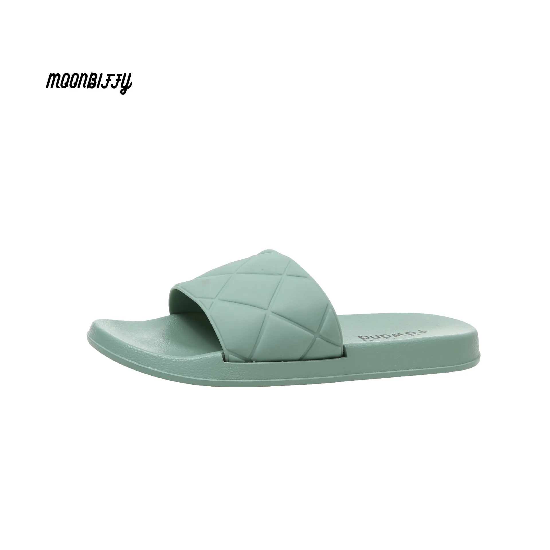 

Женские сандалии, новинка 2022, весенние однотонные пляжные тапочки для отдыха One-word, модная женская обувь для дома