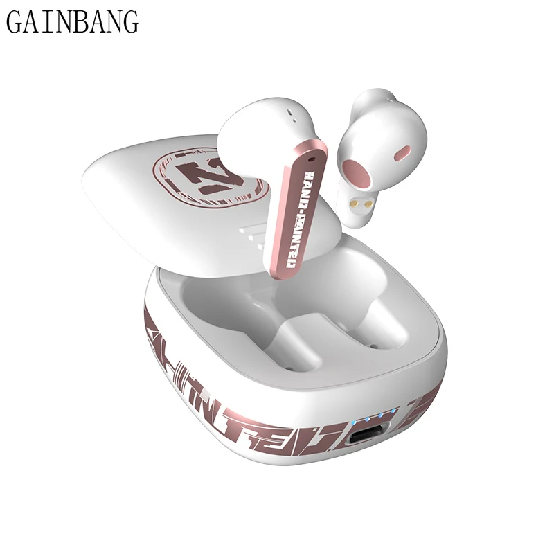 

GAINBANG TS-300 Wireless Bluetooth 5.2 Earphones In-Ear ENC Noise Reduction Headphones Sports Earbud Waterproof Headset With Mic