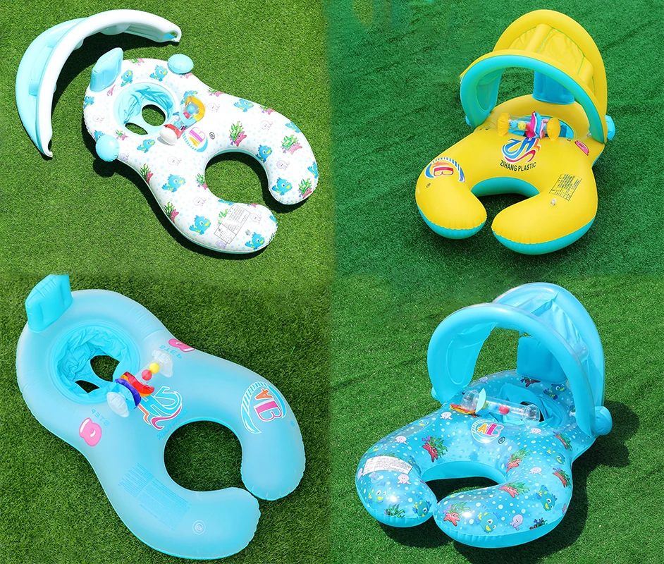 Parent-child Circle Mother-child Double Swimming Ring Baby Swimming Ring Baby Sitting Ring Floating Rng Lifebuoy Underarm Ring