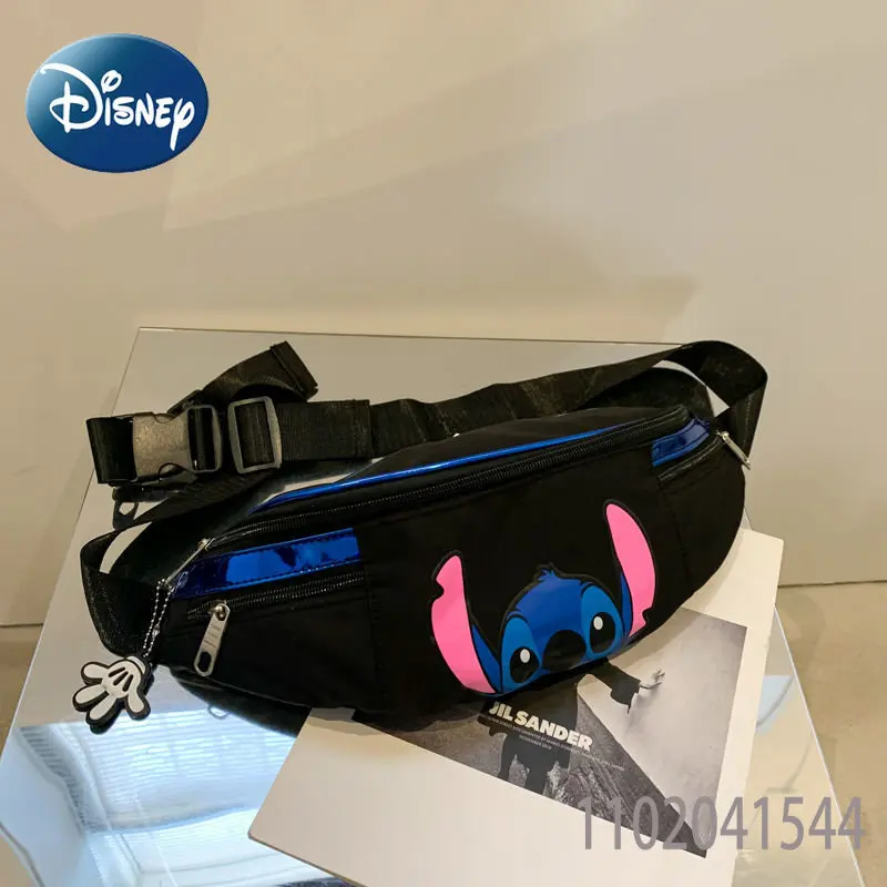 Disney Waist Bag Fashion Stitching Chest Bag Mickey Mouse Donald Duck Crossbody Bag for Girls Boys Women Large Capacity