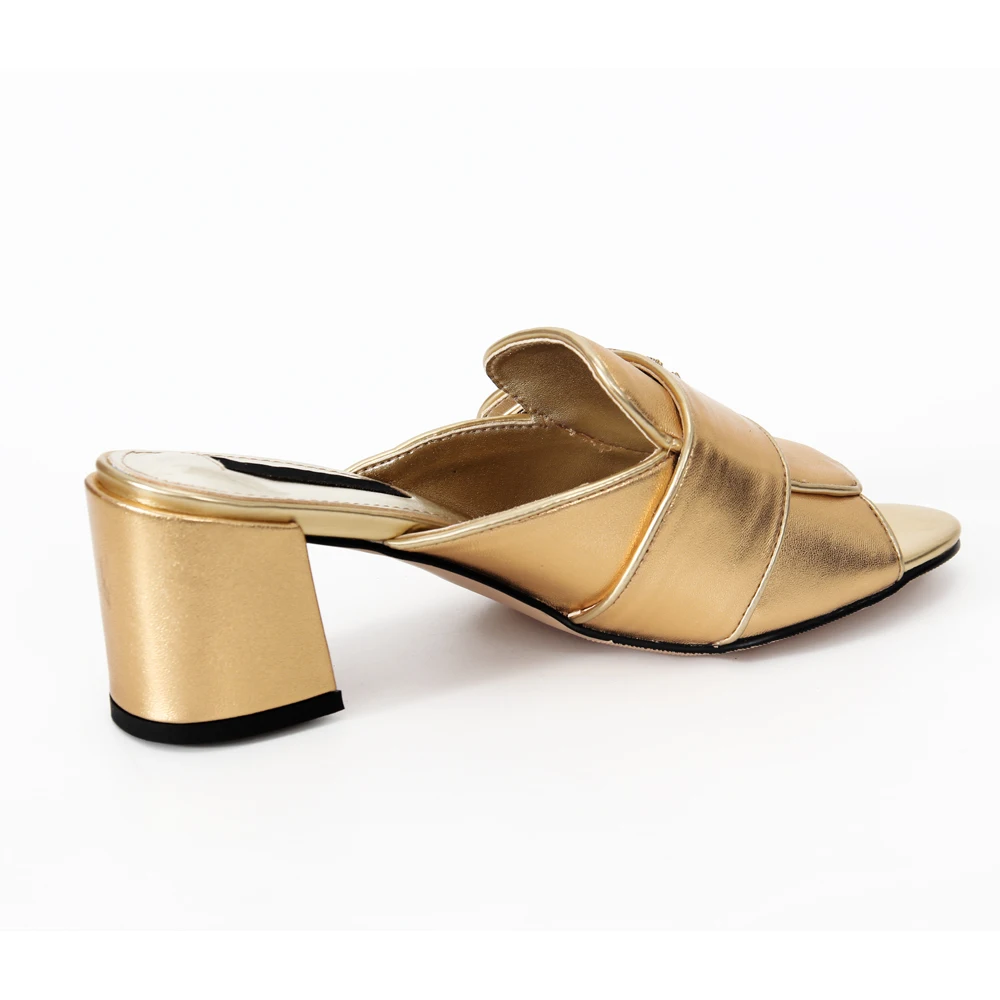 Block heel Gold Sandals Shoes for Women 2022 Designer Luxury Mules,Brand Fittings Sandal Woman Summer Fashion Style Plus Size 44