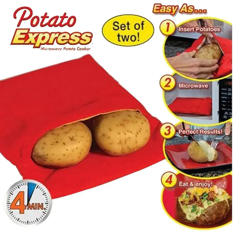 

Кухонный мешочек для выпечки картофеля в микроволновой печи, многоразовый мешочек для микроволновой печи, быстрый мешок для выпечки, мешочек для картофеля, моющийся мешок для плиты